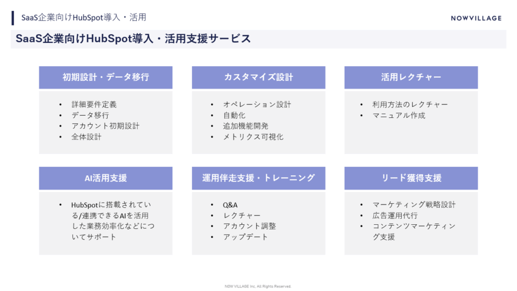 SaaS企業向けHubSpot導入・活用支援サービス