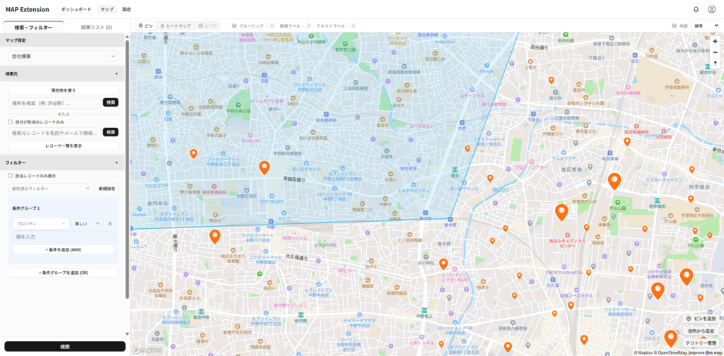 MAP ExtensionKML表示